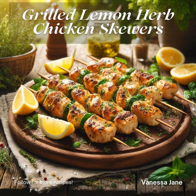 Zesty Grilled Lemon Herb Chicken Skewers - Perfect for Your Summer Barbecue!