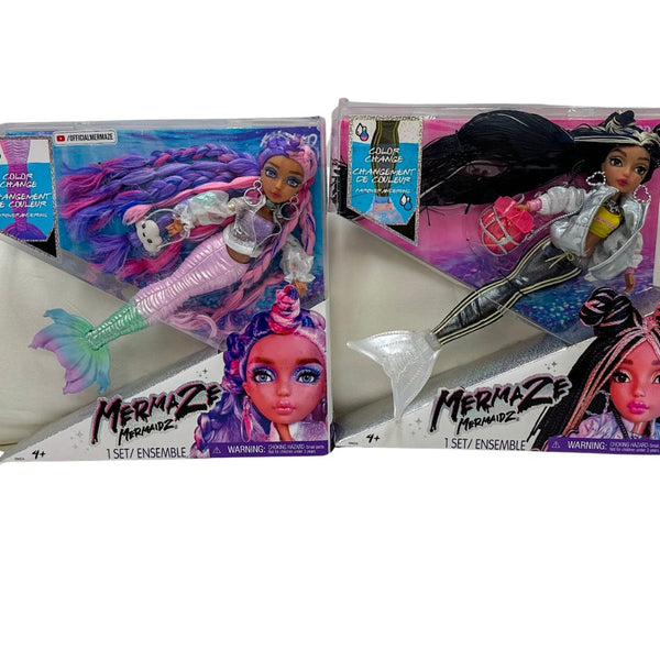 Mermaze Mermaidz Winter Waves Doll – Crystabella With Color-Changing Tail, Glitter, Fashion Outfit & Accessories