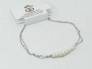 Giani Bernini Cultured Freshwater Pearl (3-4mm) Layered Ankle Bracelet