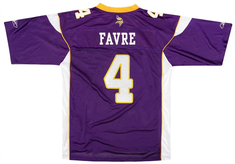 NFL Minnesota Vikings Brett Favre #4 Football Jersey (Size M) Womens