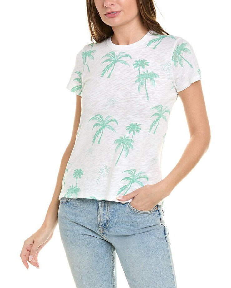 ATM Anthony Thomas Melillo Womens Palm Print Crewneck T Shirt, Size XS