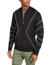 International Concepts Mens Piped Zip-Front Knit Jacket