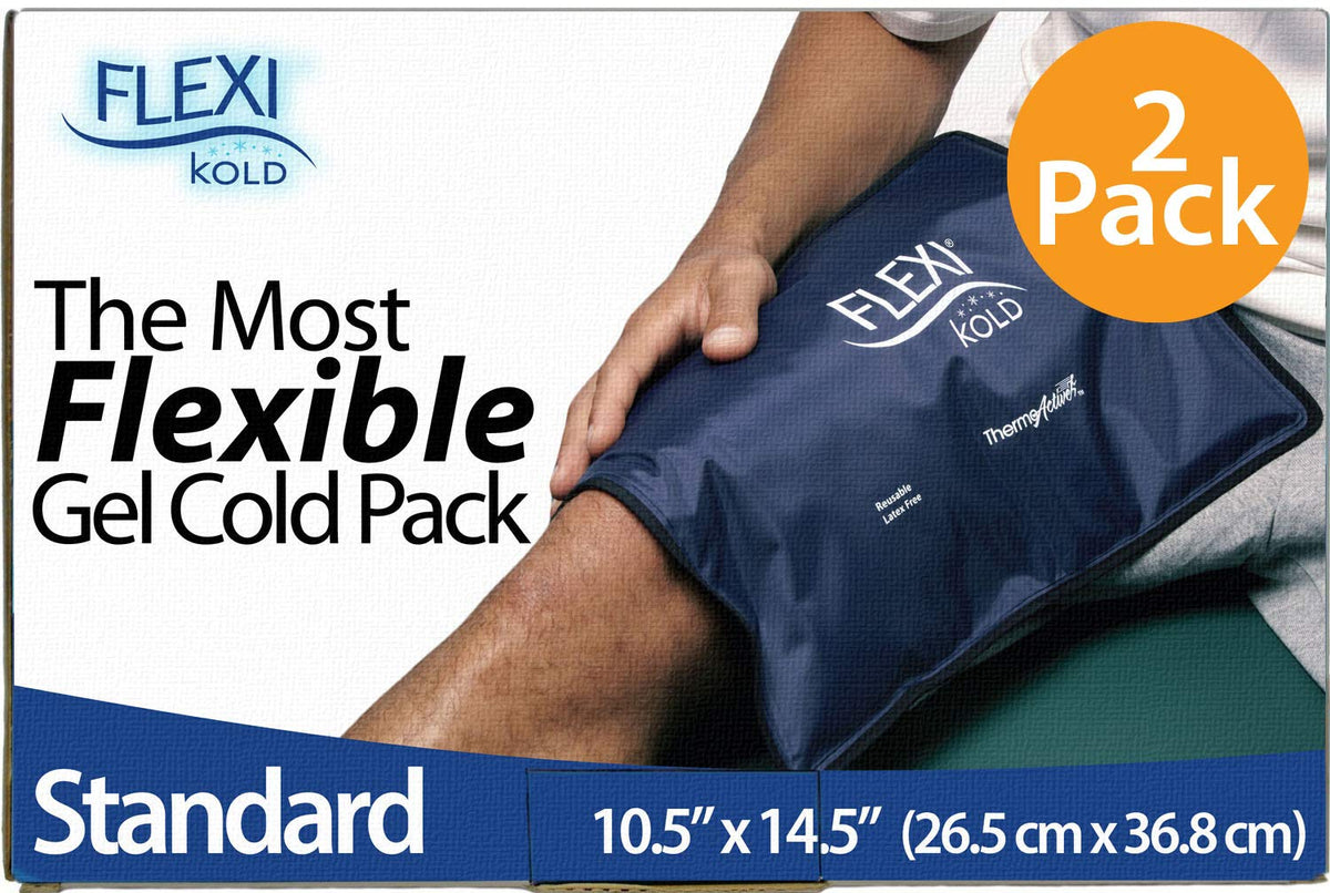 FlexiKold Reusable Gel Large Ice Pack with Straps - Cold Compress