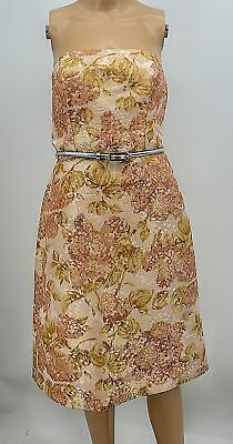 Ann Taylor Blush & Floral Cocktail Dress, Size 6
