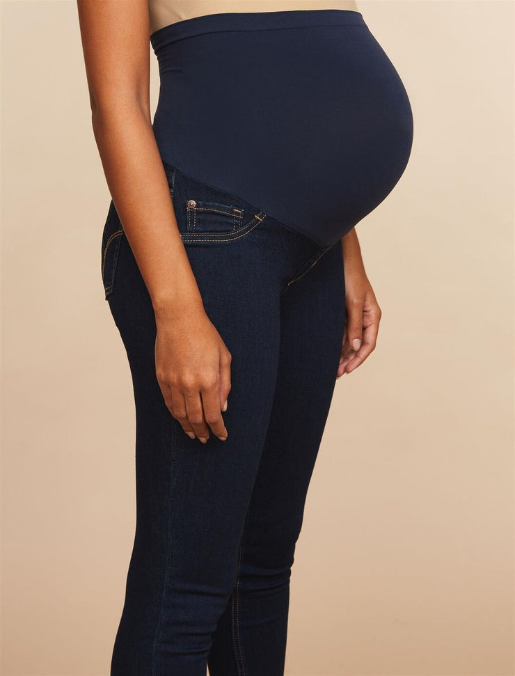 Indigo Blue  Secret Fit Belly Super Stretch Skinny Maternity Jeans, Size 1X
