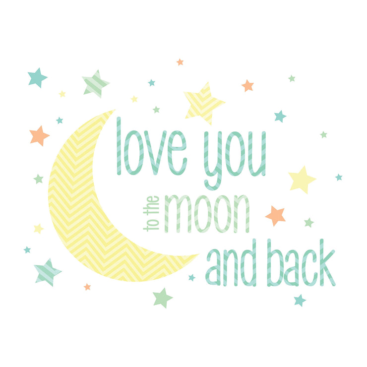 WallPops I Love You to the Moon Wall Wishes