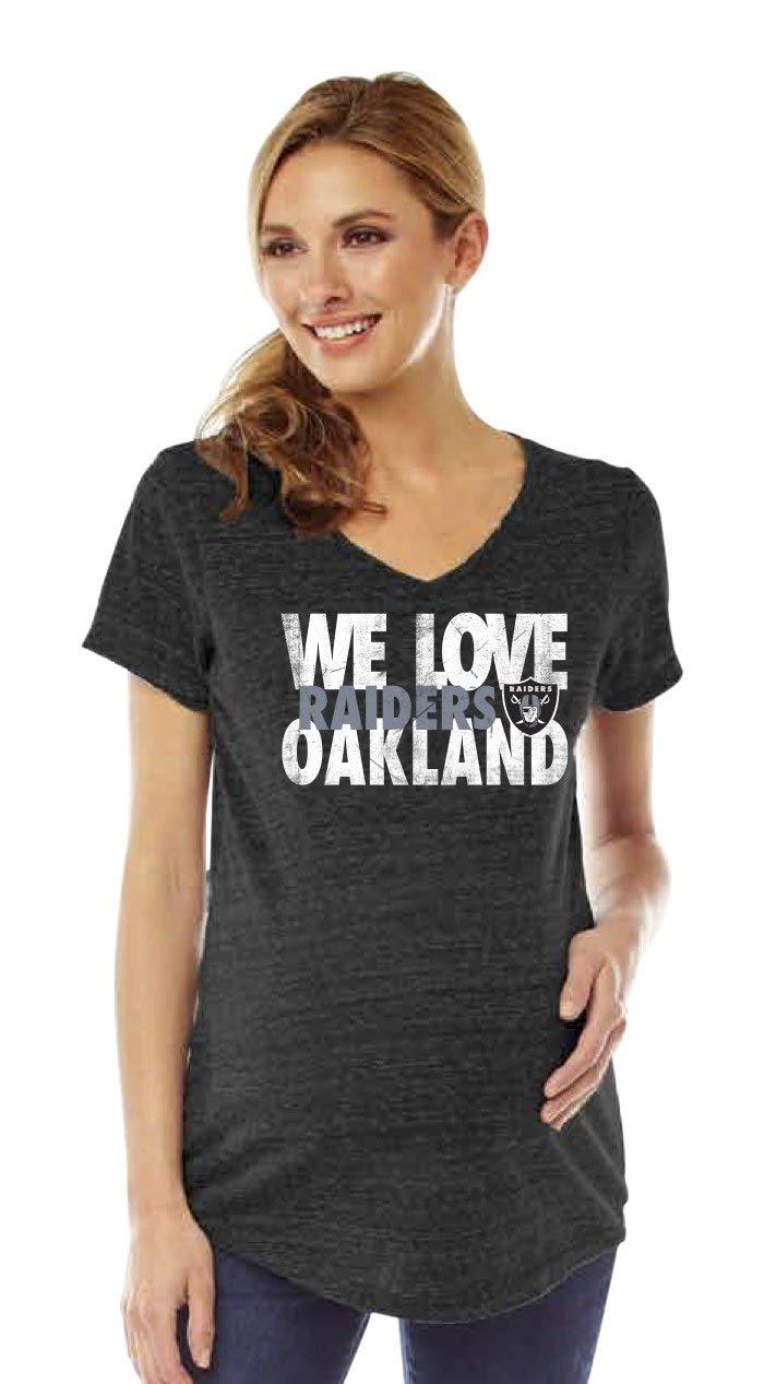 NFL Womens Oakland Raiders Shirts/ Maternity/ V-Neck,Size Small