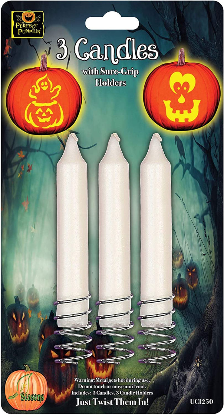 The Perfect Pumpkin 3 Candles with Sure-Grip Holder