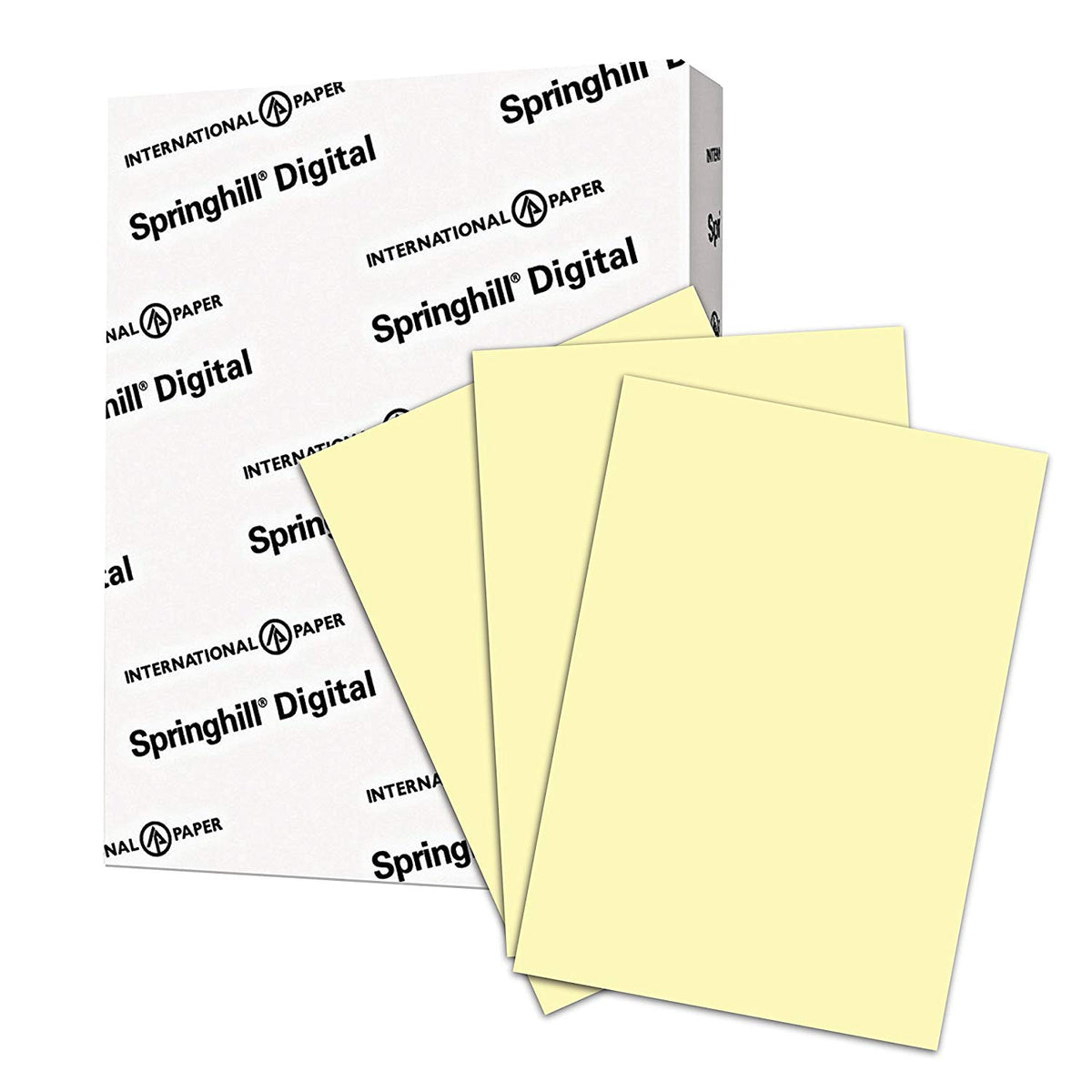 Springhill Perforated 8.5 x 14 24/60 Opaque Colors Paper 500 Sheets/Ream  Canary, Multipurpose Copy Paper
