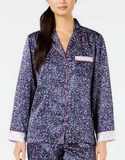 Charter Club Women's Satin  Notch-Collar Pajama Top