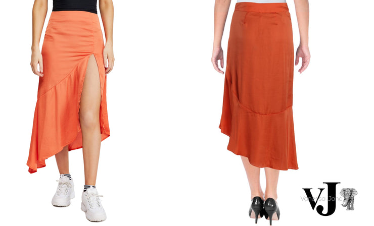 Free People Womens Lola Asymmetric Ruffled Skirt, Size 6