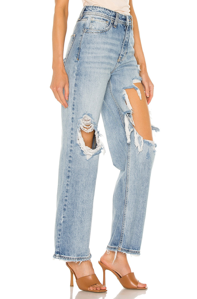 Free People Landry Crop Wide Leg Jeans in Bay Blue, Various Sizes