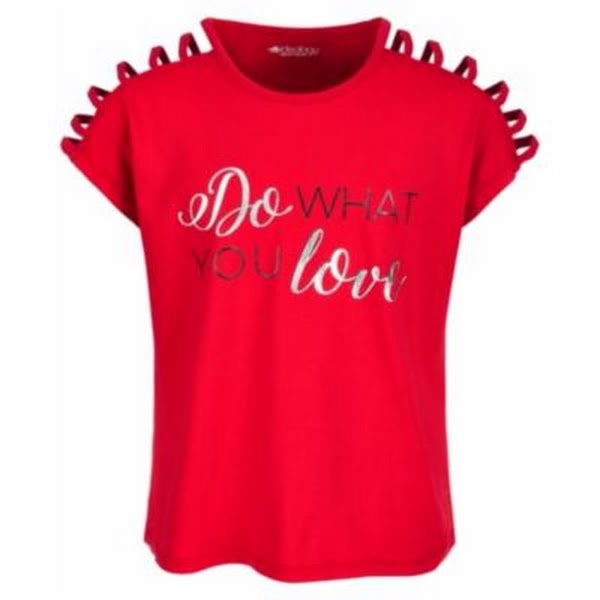 Ideology Girls Red Do What You Love Strappy T Shirt