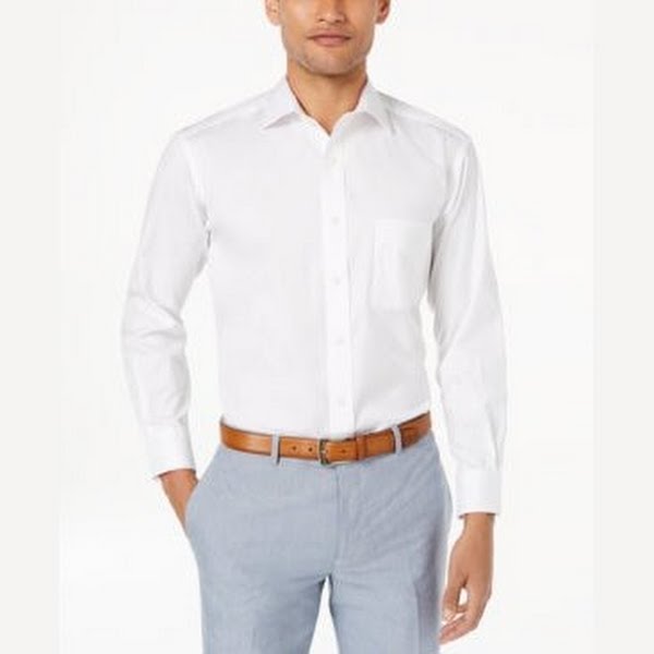 Club Room Mens Cotton Wrinkle Resistant Button-Down Shirt