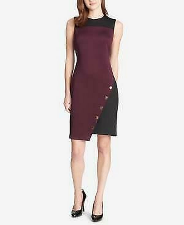 Tommy Hilfiger Womens Purple Sleeveless Jewel Dress, Size 4