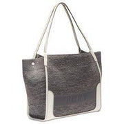 DKNY Gray Marled Ebony Knitted Large EW Top Handle Tote Handbag