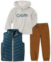 Calvin Klein Boys Nylon Vest Logo Hoodie and Pants