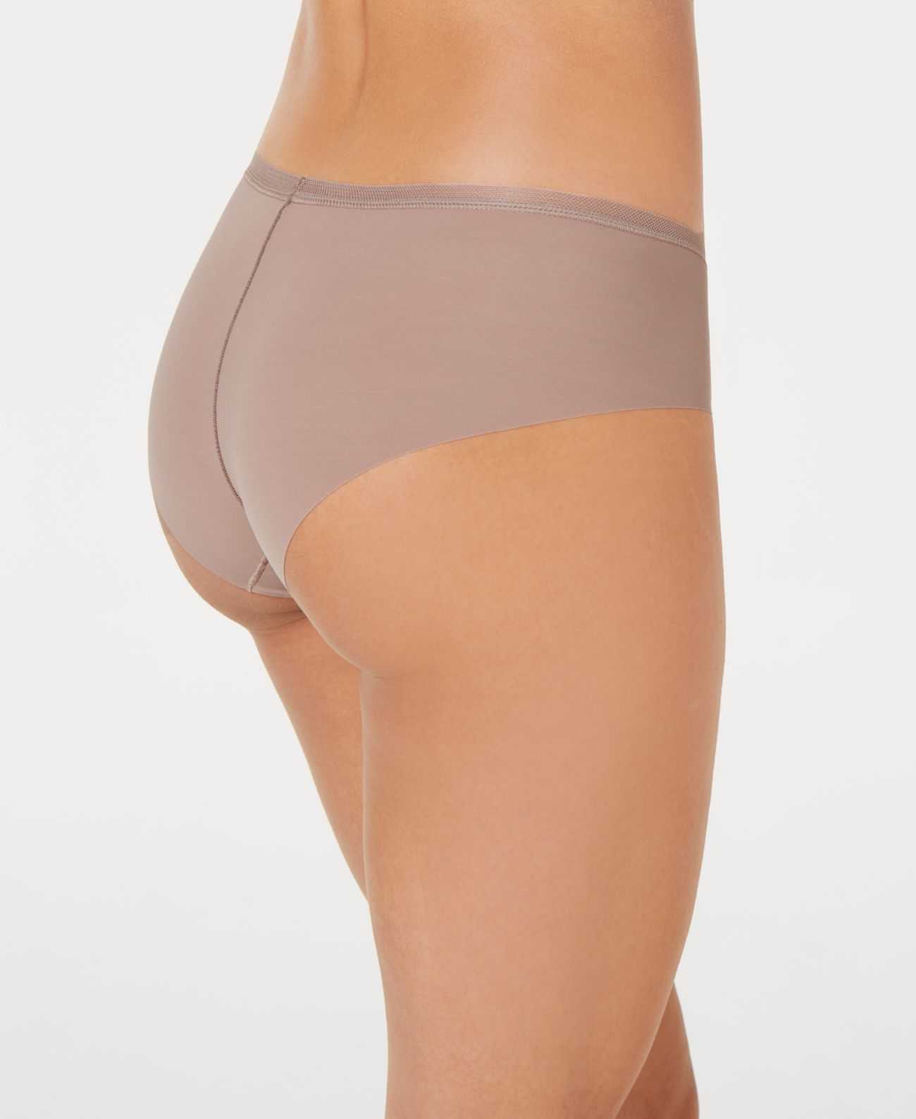 Calvin Klein Invisibles Mesh-Trim Hipster Panties  Brown  X-Large