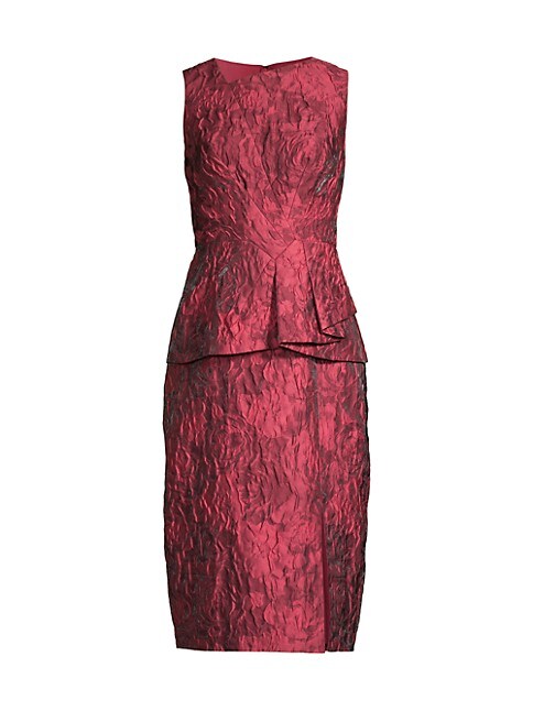 Aidan Mattox Floral Jacquard Cocktail Dress