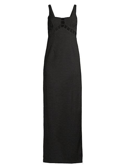 Aidan by Aidan Mattox Cutout Square Neck Gown