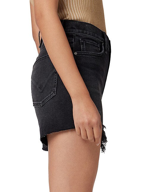 Hudson Jeans Devon High Waist Denim Shorts in Midnight Frost, Size 28