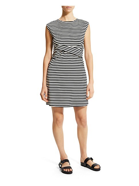 Theory Twist Front Tee Dress, Size XL