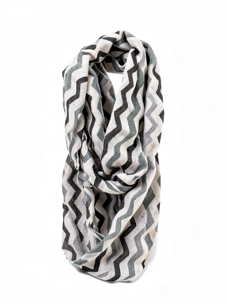 Lavello Chevron Striped Infinity Scarf