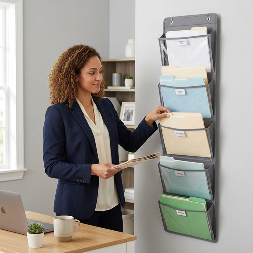 Smead Manufacturing Company SMD92061 Smead Cascading Wall Organizer Gray