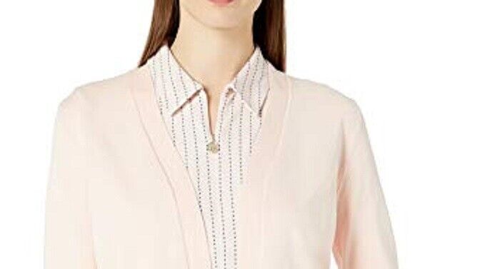 Tommy Hilfiger Women's 3/4 Sleeve Open Cardigan Sweater, Pink ,Size 3X