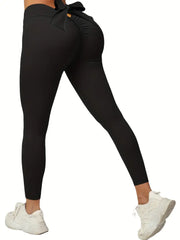 High Waist Butt Lifting Sports Fitness Yoga Pants, Size M