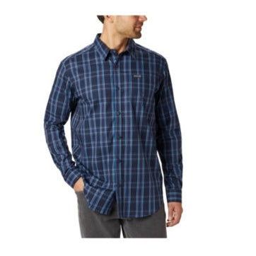 Columbia Mens Vapor Ridge III Plaid Long Sleeve Button Down Shirt