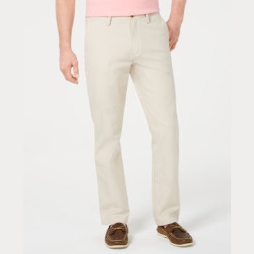 Club Room Mens Flat Front Button-Zip Fly Chino Pants