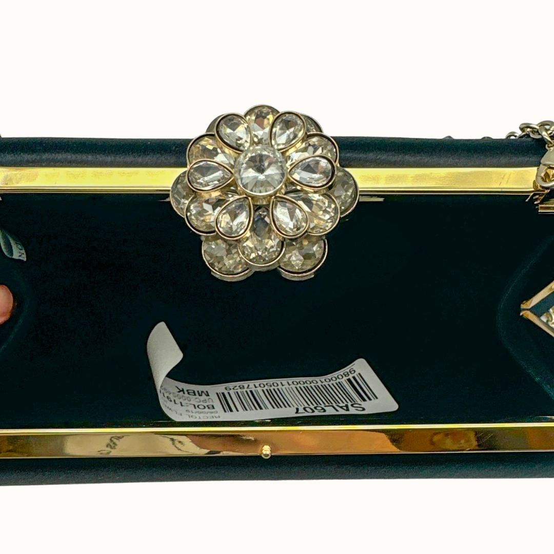 La Regale Peau De Soie Minaudiere with Floral Clasp