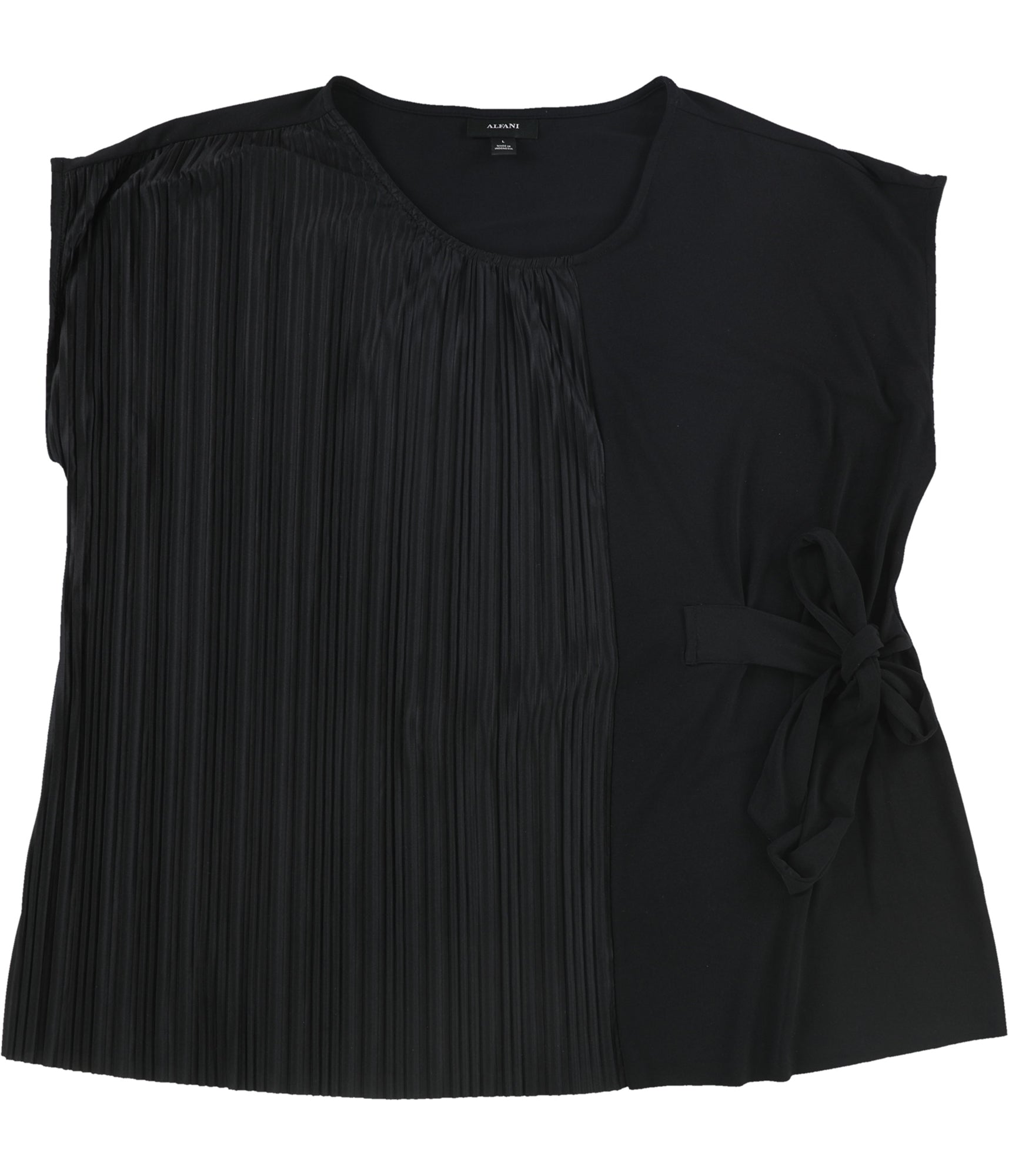 Alfani Pleated Side-Tie Top, Size Large