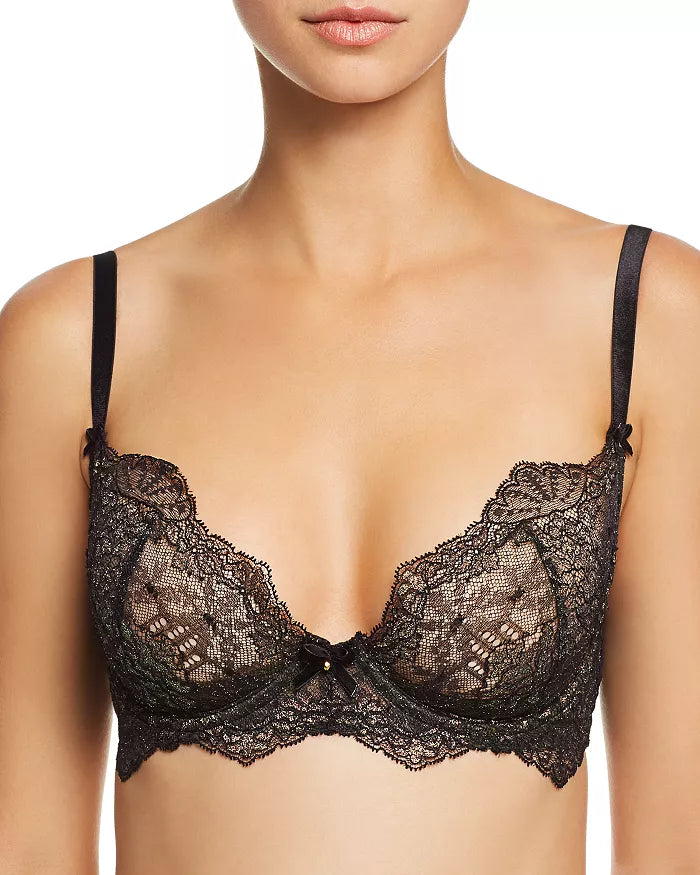 Dita Von Teese Metallic-Lace Underwire Bra