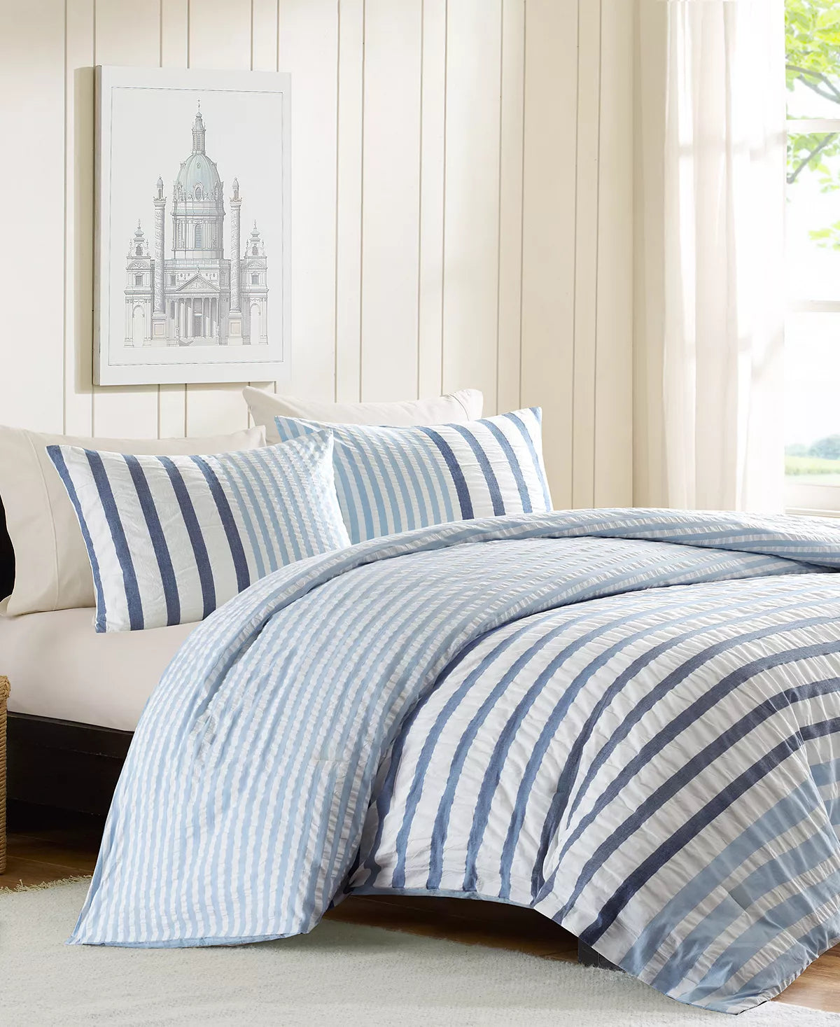 INK+IVY Sutton Subtle Stripe 3-Pc. Comforter Set, King