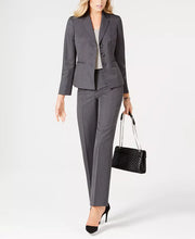 Le Suit Petite Three-Button Striped Pantsuit 2P