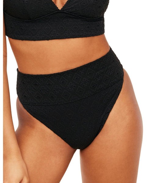 Adore Me Womens Madelaine Swimwear High-Waisted Bikini Bottom - XL/Black