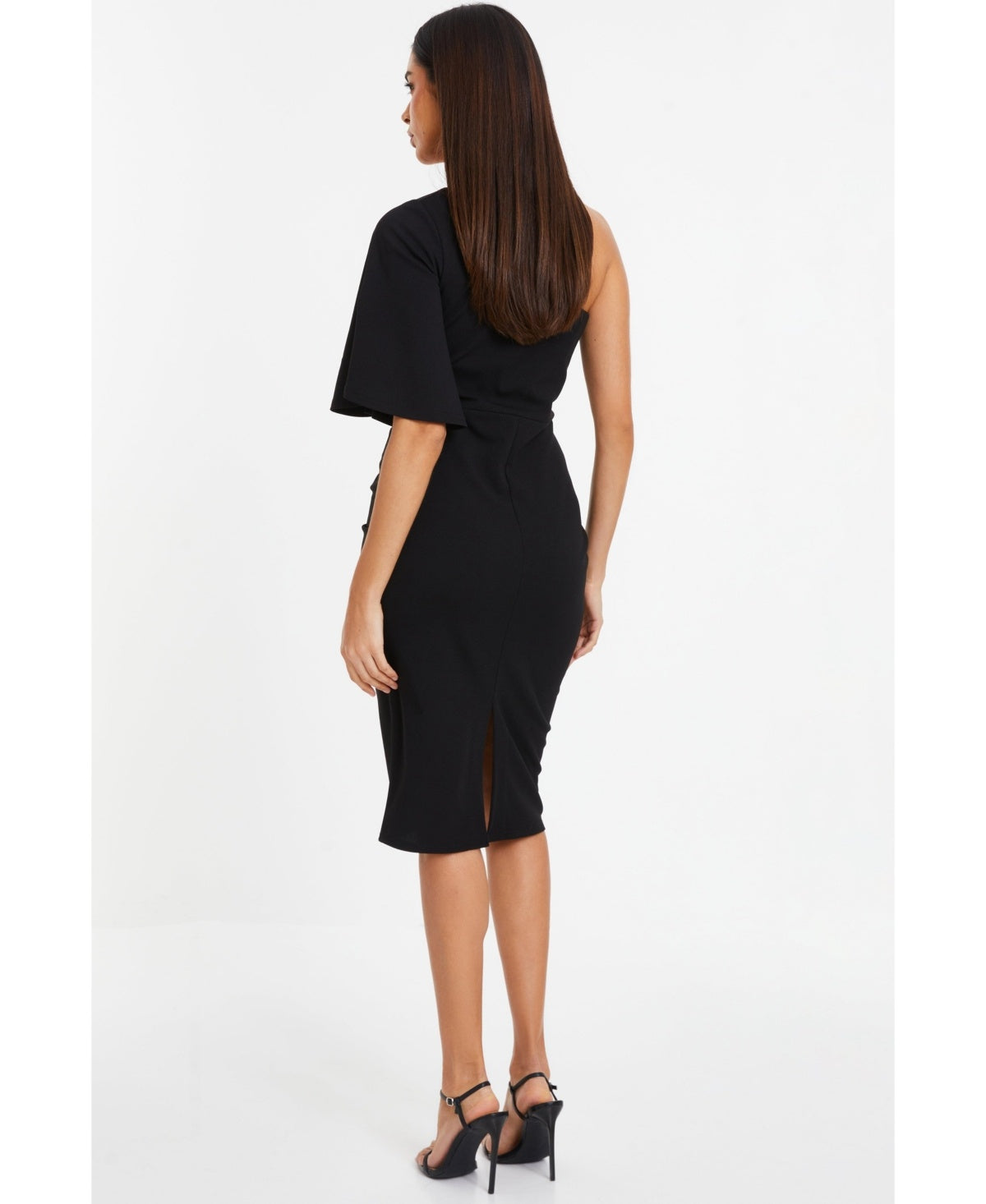 Quiz Womens Scuba Crepe One Shoulder MIDI Dress, Size 14