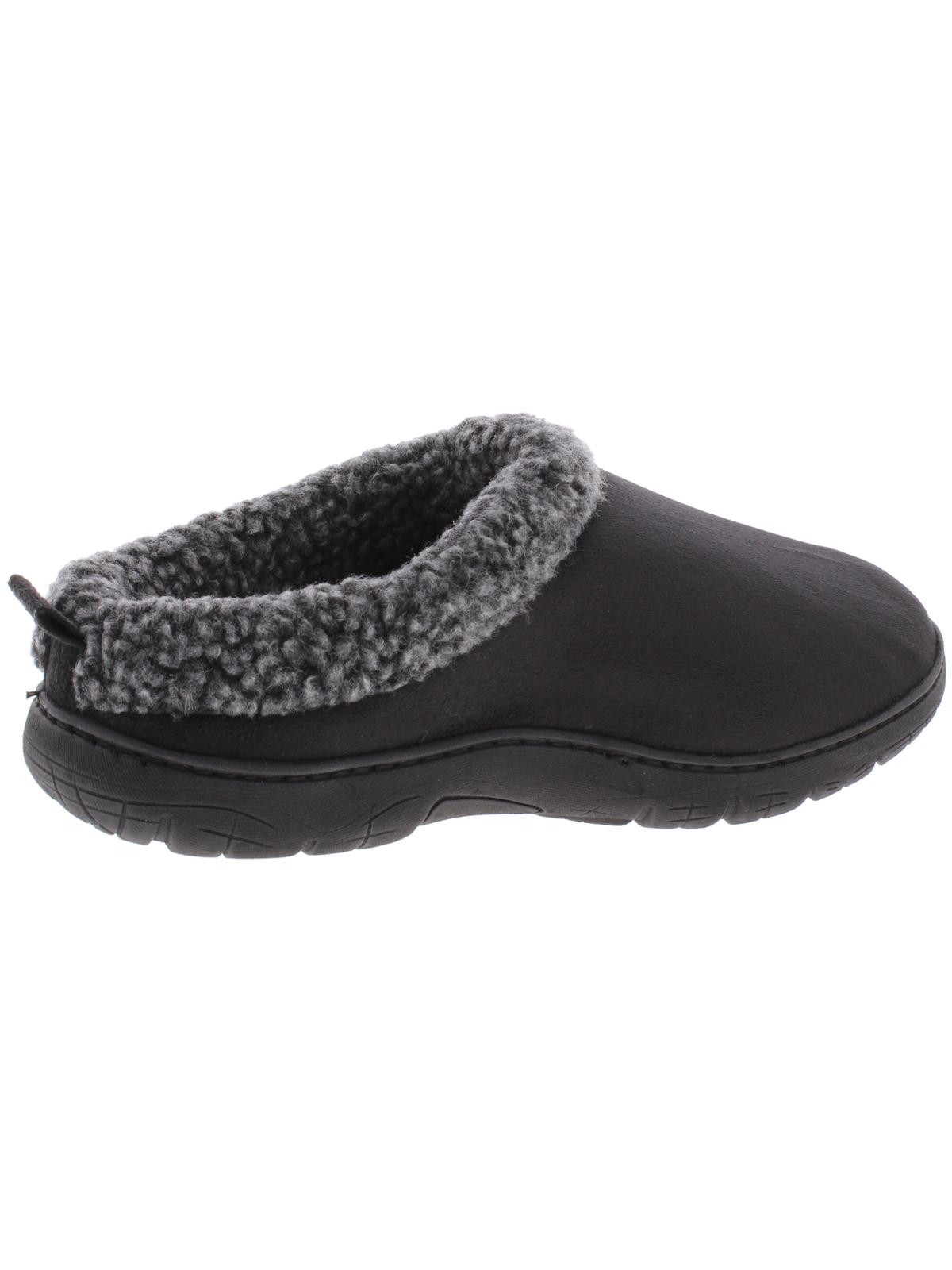 32 Degrees Mens Roll Collar W/Sherpa Clog Comfort Slippers