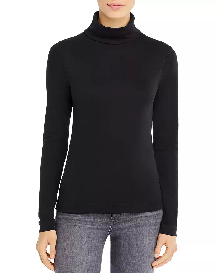 Three Dots Solid Turtleneck Top