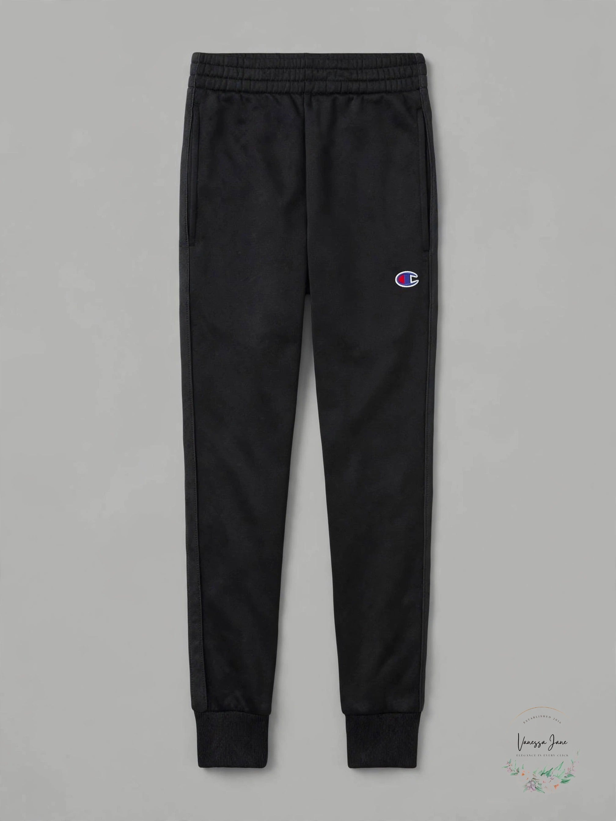 Champion Little Boys Side-Stripe Track Pants Black Size 6