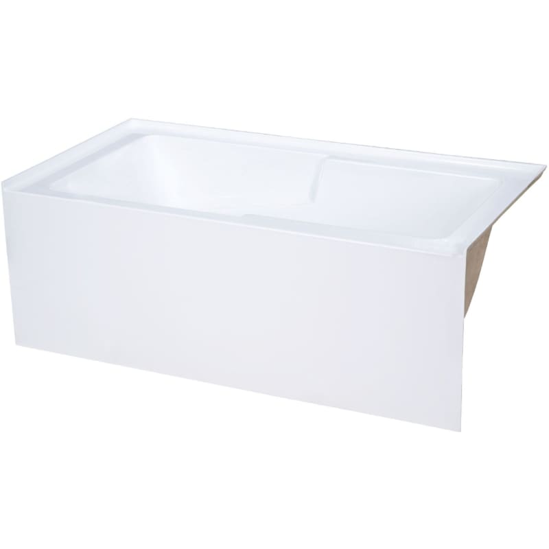 Swiss Madison Voltaire 54 3 Wall Alcove Soaking Tub with Left Drain