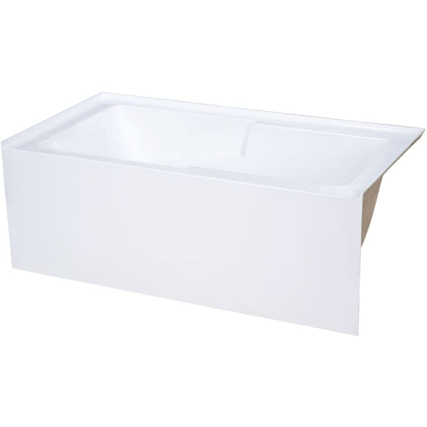 Swiss Madison Voltaire 54 3 Wall Alcove Soaking Tub with Left Drain