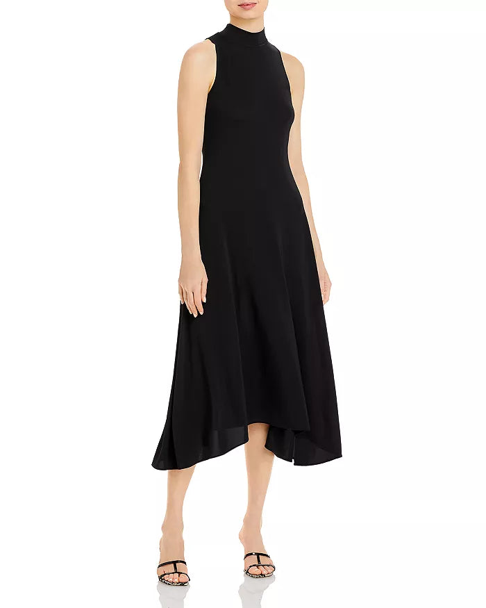 Theory Fluid Knit Mock Neck MIDI Dress, Size XL