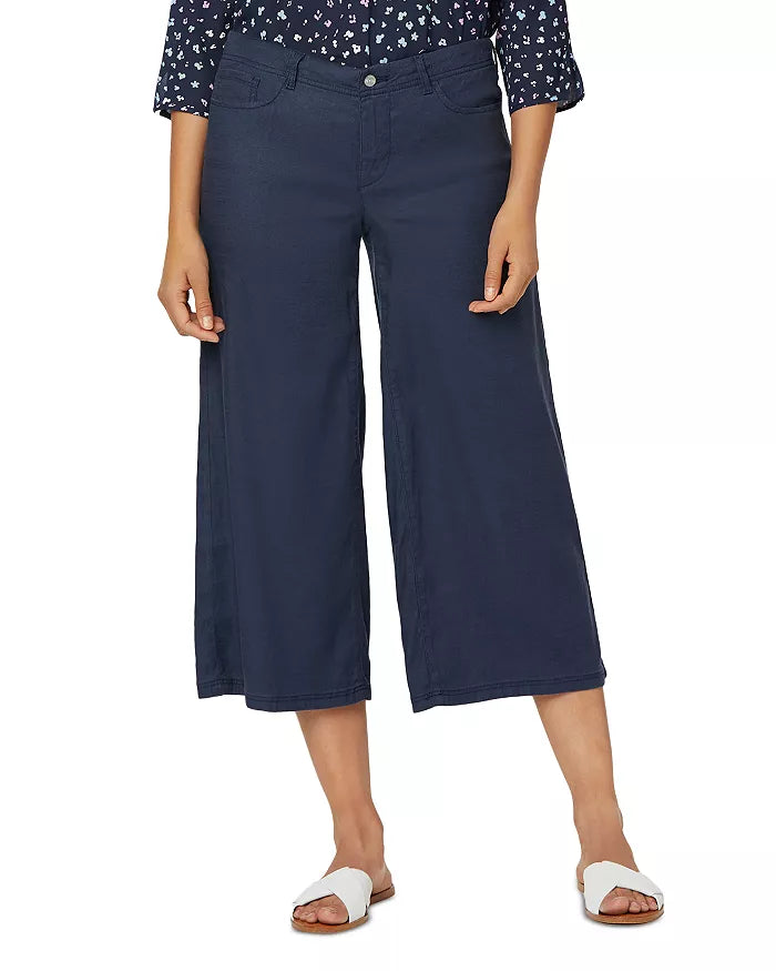 NYDJ Linen Blend Crop Wide Leg Pants