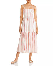 Joie Womens Jailene Striped Smocked Maxi Dress - Pink Multicolor