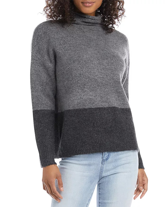 Karen Kane Color Blocked Turtleneck Sweater