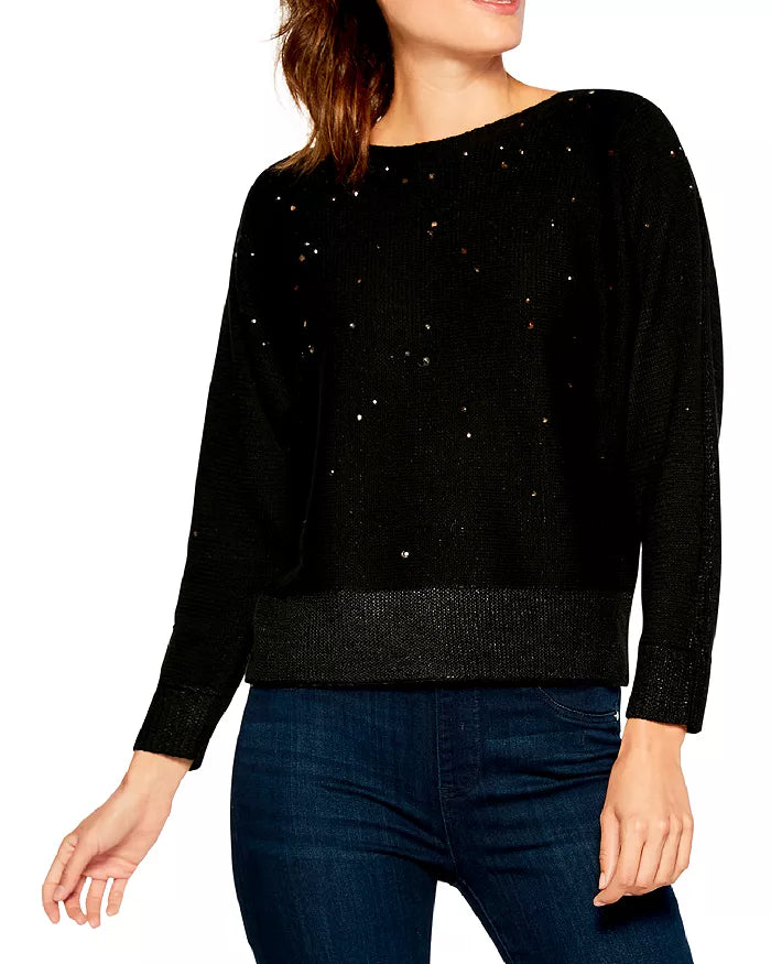 NIC+ZOE Falling Stars Embellished Sweater