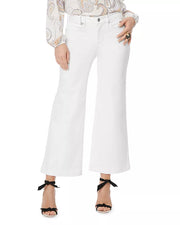 NYDJ Womens Teresa Wide Leg Ankle Jeans in Optic White, Regular, Size: 18